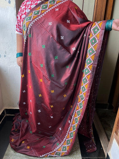 RIWAYAT Kutchwork Saree