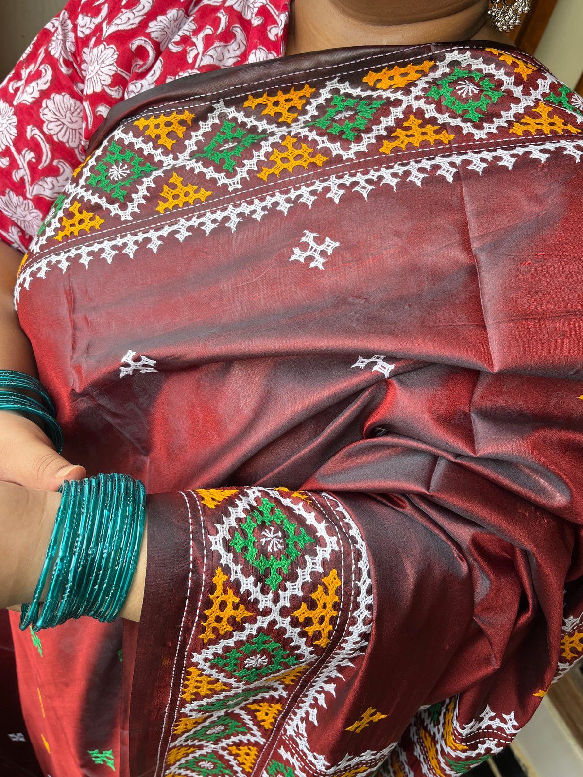 RIWAYAT Kutchwork Saree