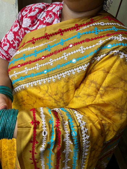 GRAND Kutchwork Saree