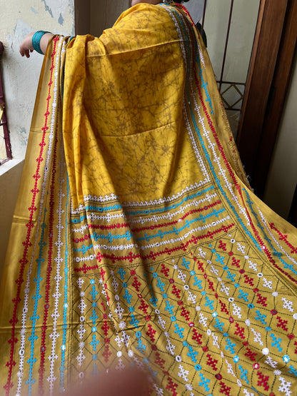 GRAND Kutchwork Saree