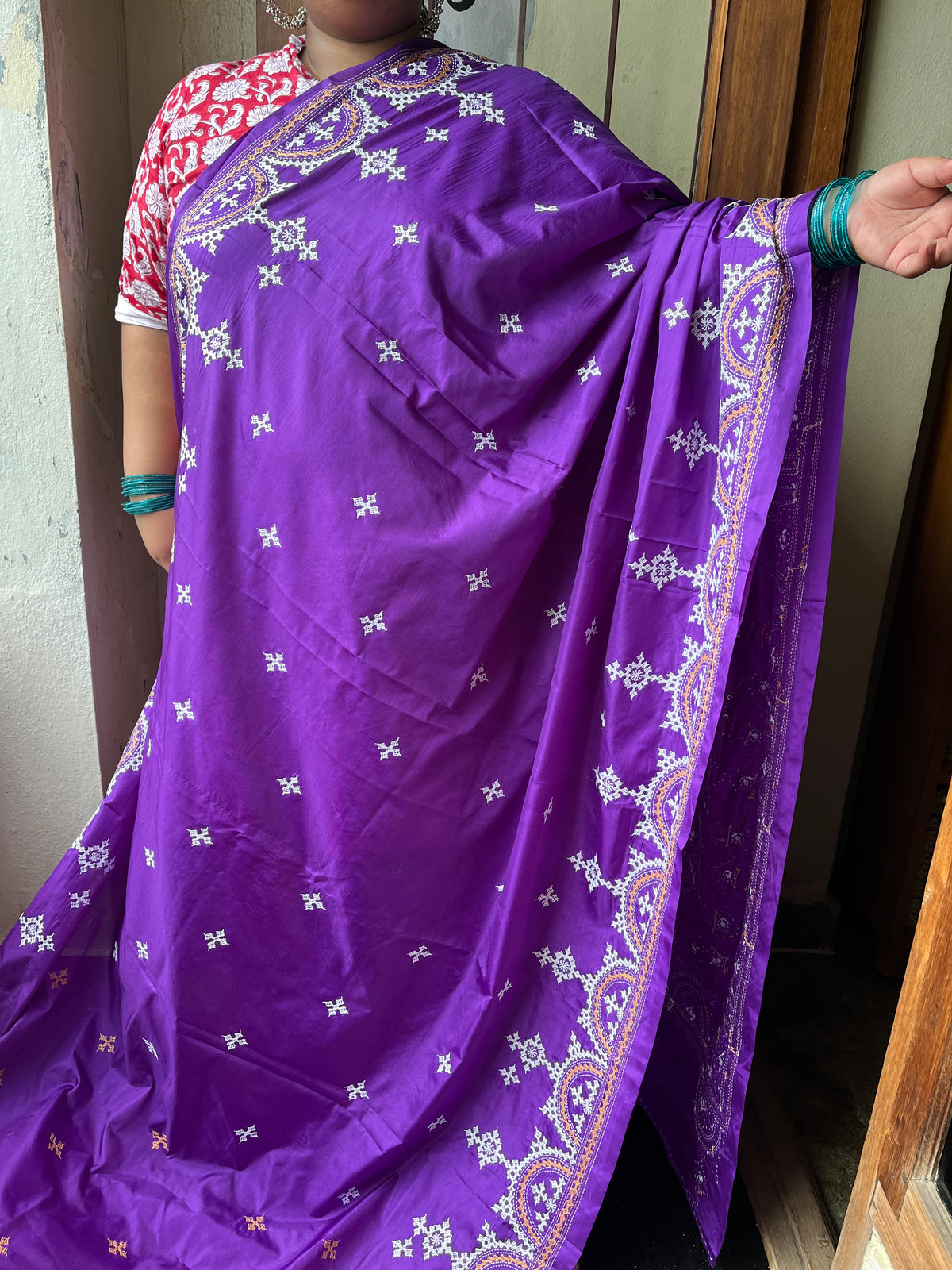 MAHAL Kutchwork Saree