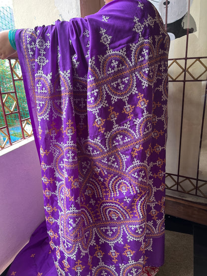 MAHAL Kutchwork Saree
