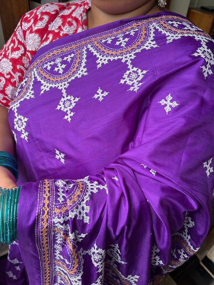 MAHAL Kutchwork Saree