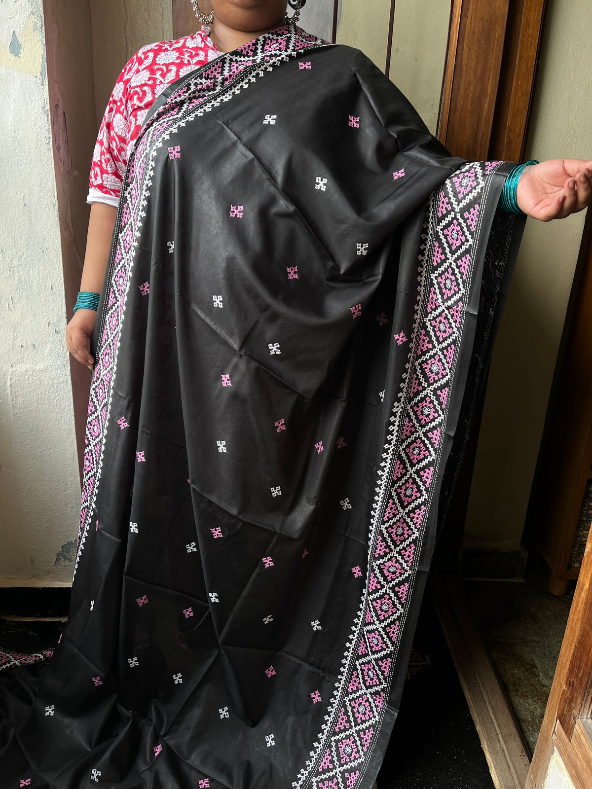 CHAMAK Kutchwork Saree