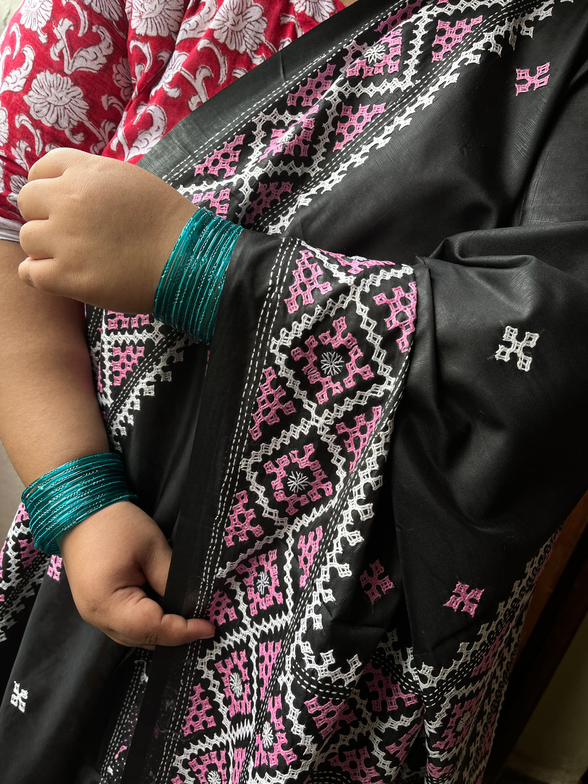 CHAMAK Kutchwork Saree