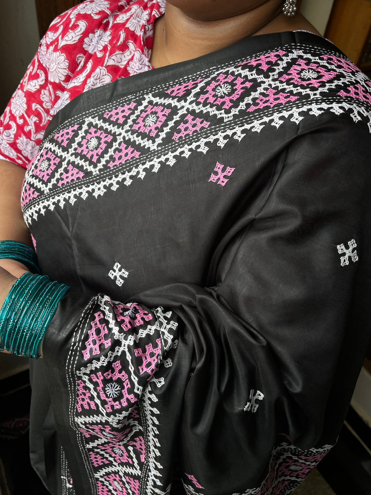 CHAMAK Kutchwork Saree