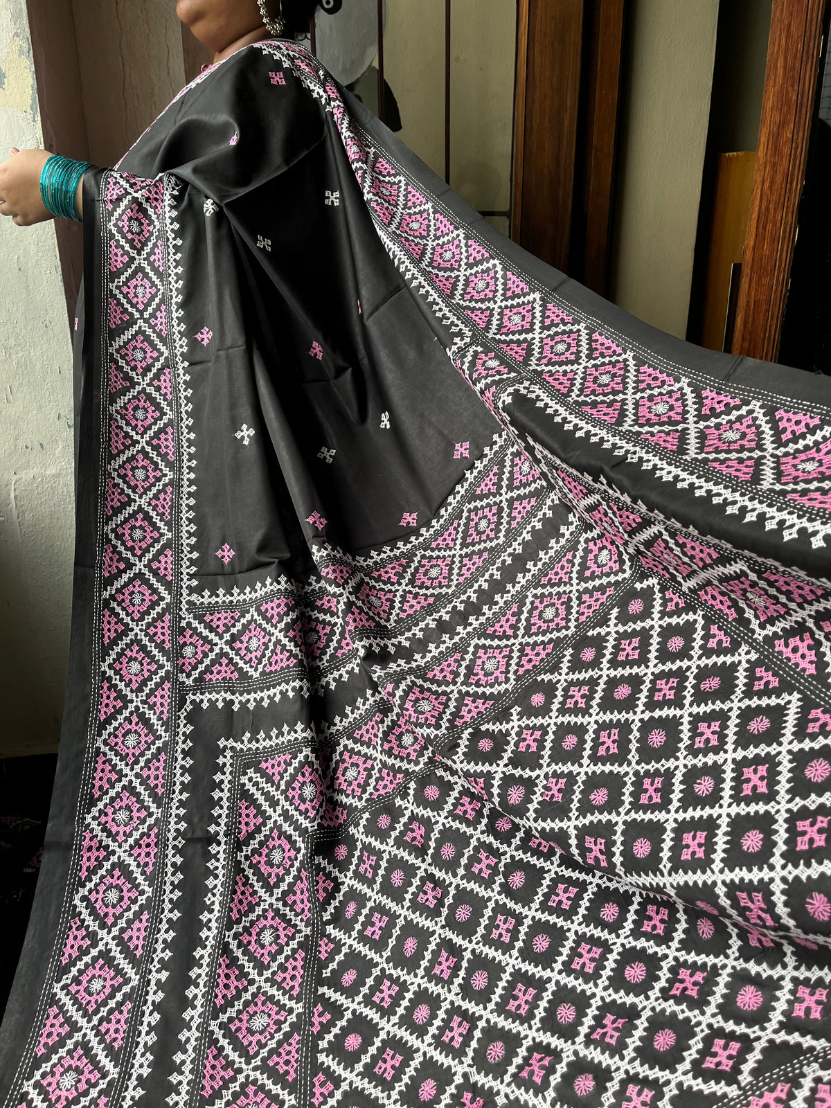 CHAMAK Kutchwork Saree