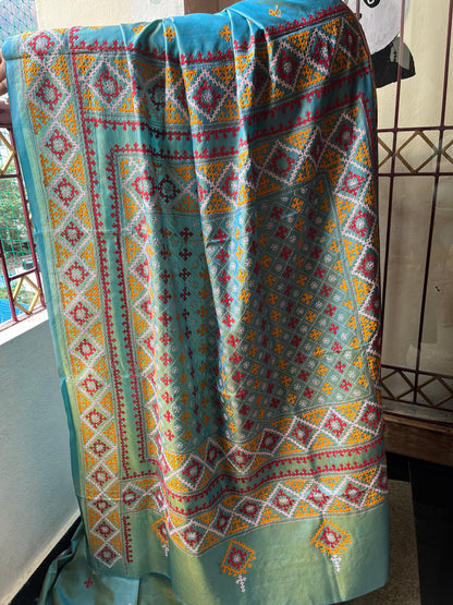 ELEGANT Kutchwork Saree