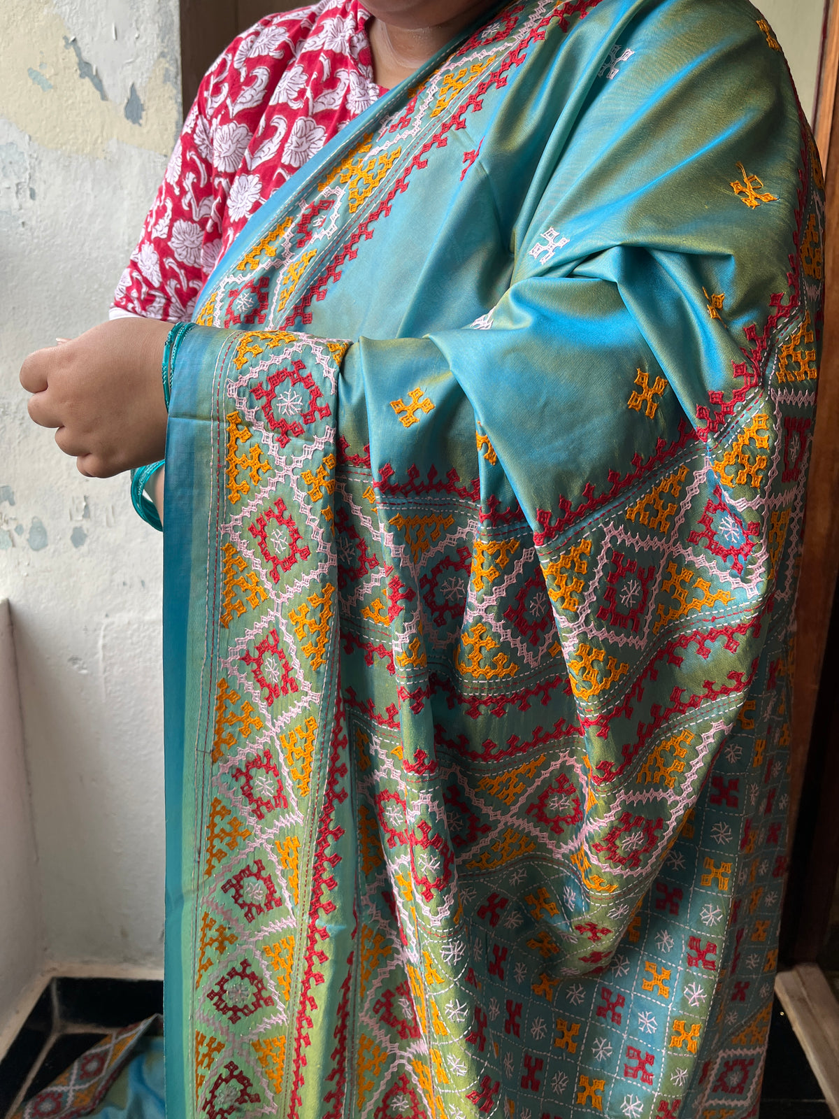 ELEGANT Kutchwork Saree