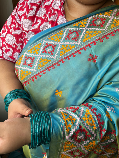 ELEGANT Kutchwork Saree