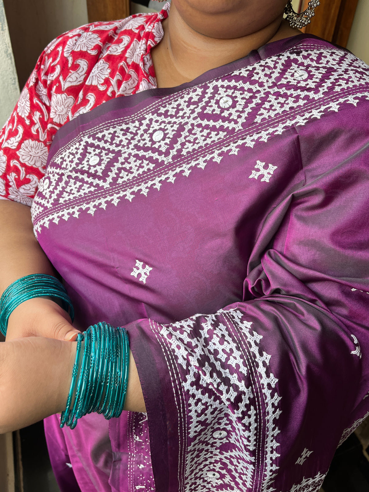LAAJWAAB Kutchwork Saree
