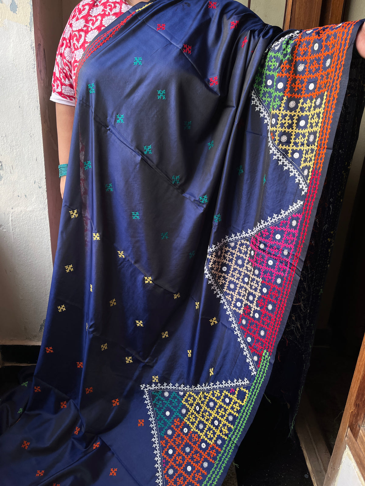 RANGEELA Kutchwork Saree