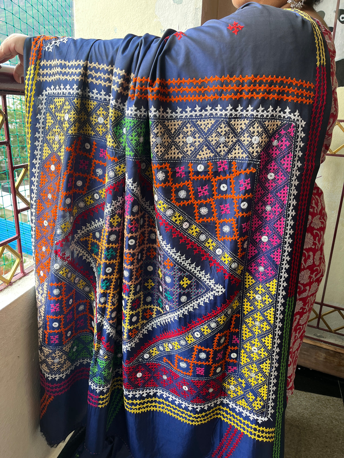 RANGEELA Kutchwork Saree