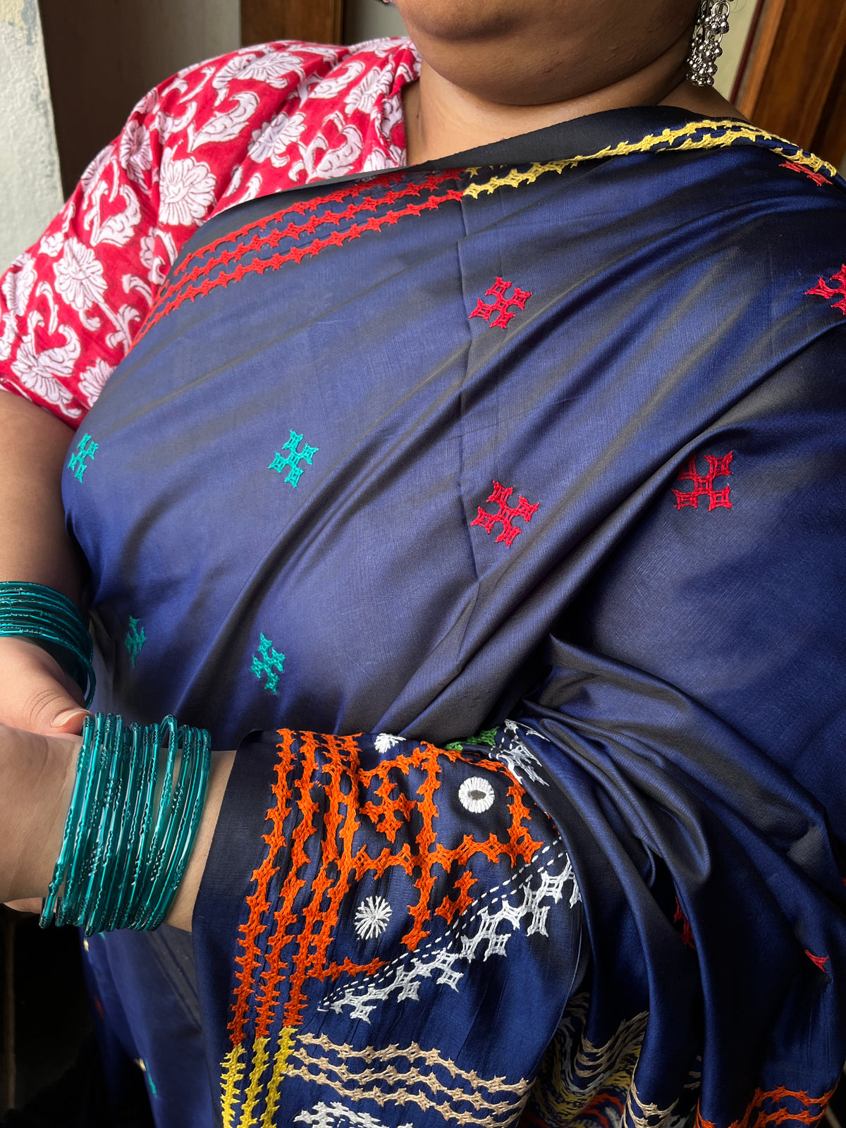 RANGEELA Kutchwork Saree