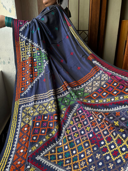 RANGEELA Kutchwork Saree