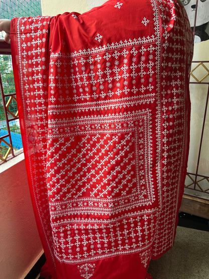 HOT Kutchwork Saree