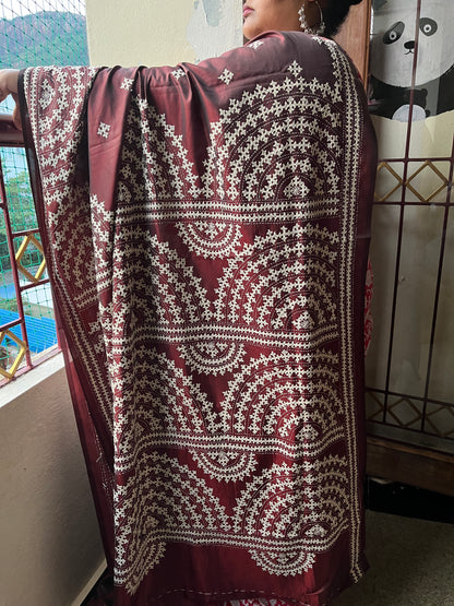 SUNRISE Kutchwork Saree