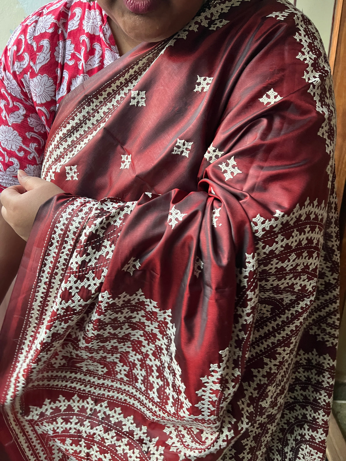 SUNRISE Kutchwork Saree