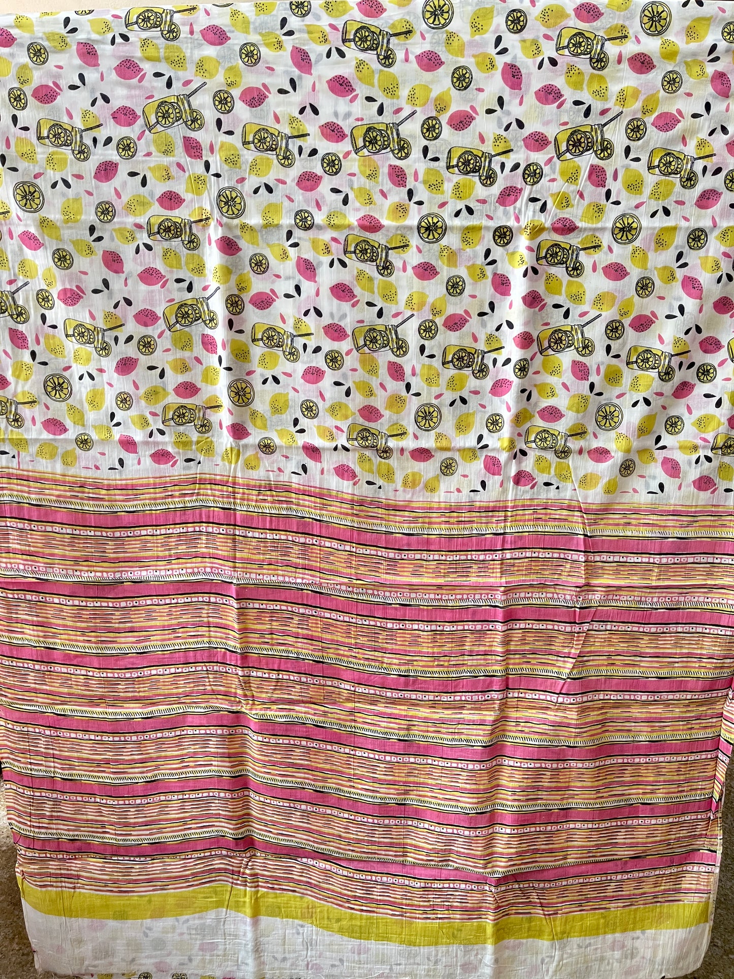 Mulmul Cotton Block Print Saree