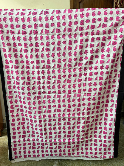 Mulmul Cotton Block Print Saree