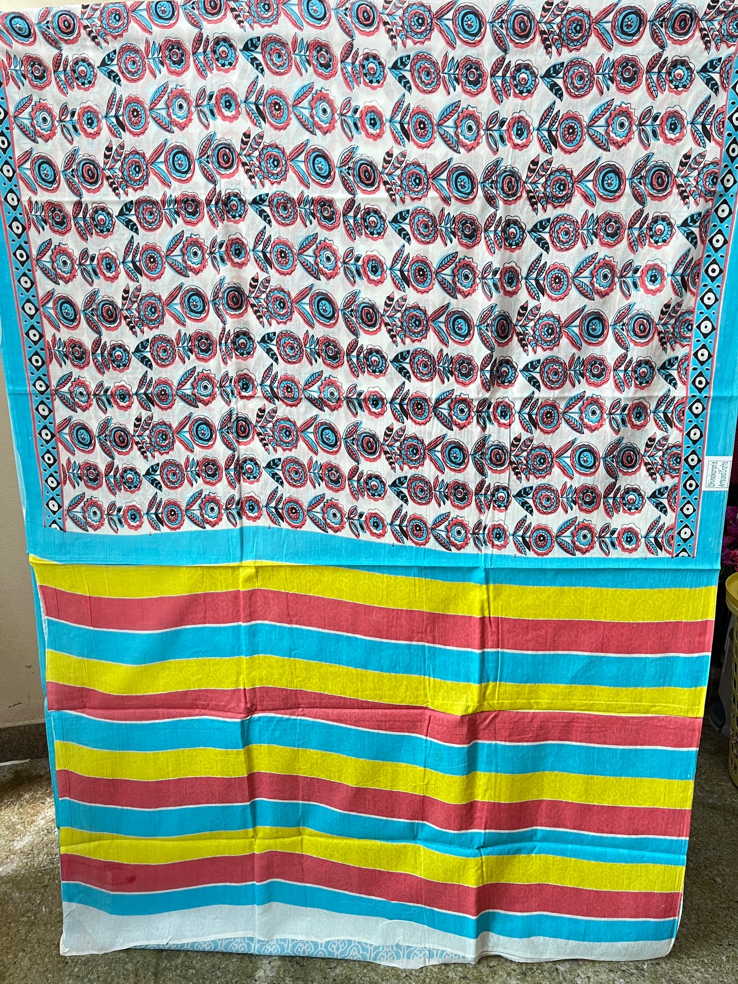 Mulmul Cotton Block Print Saree