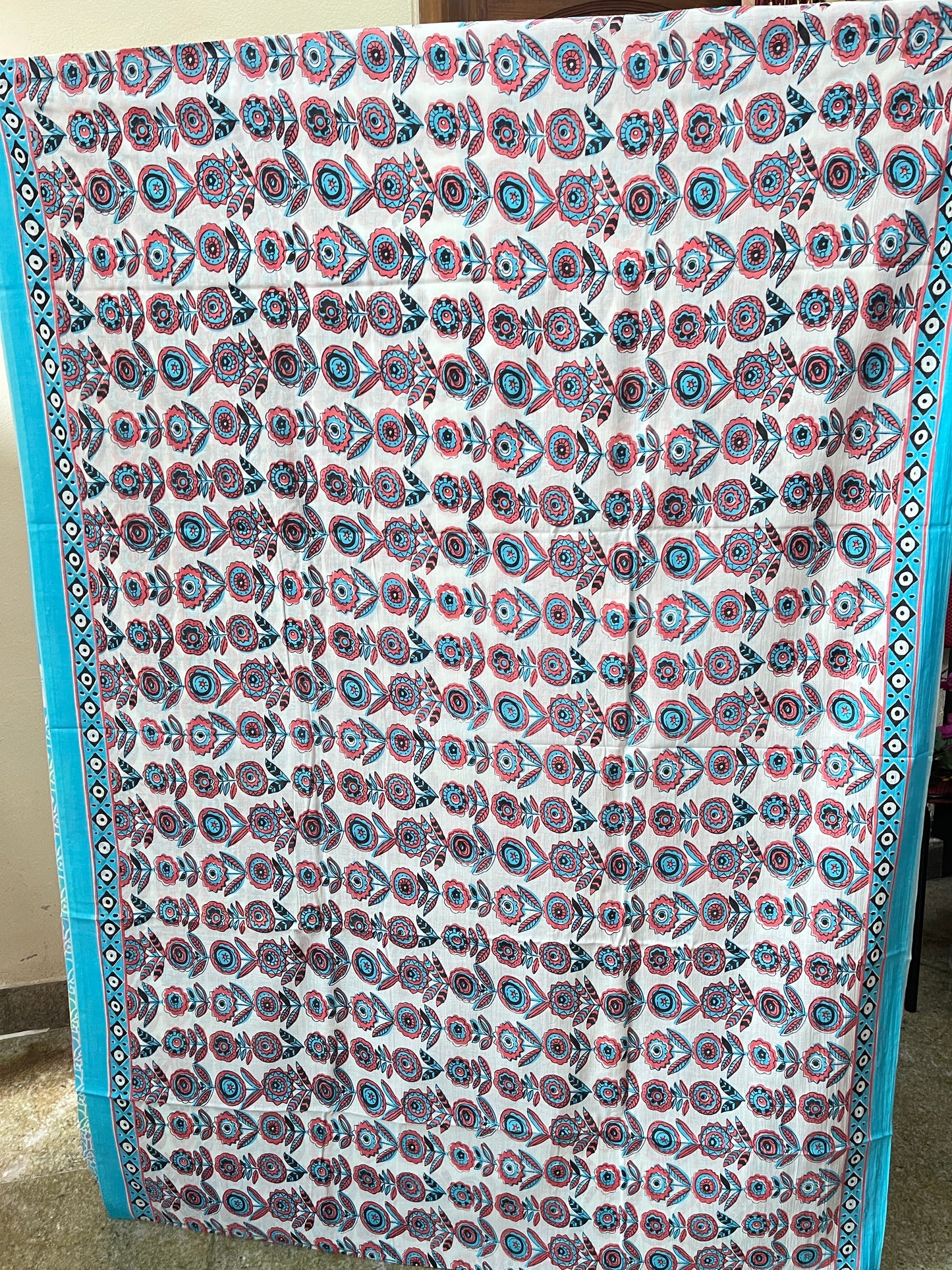 Mulmul Cotton Block Print Saree