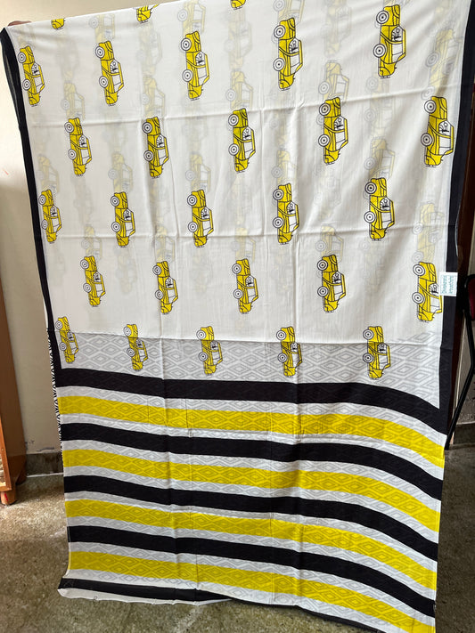 Mulmul Cotton Block Print Saree