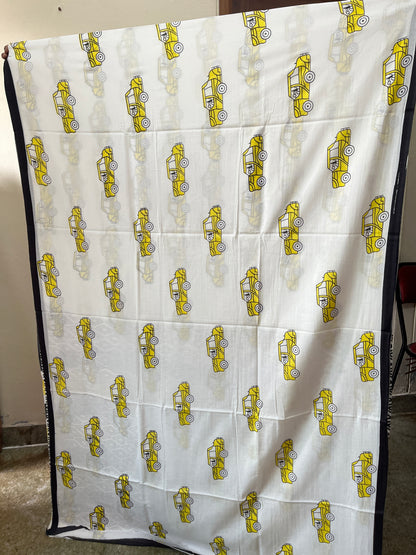 Mulmul Cotton Block Print Saree