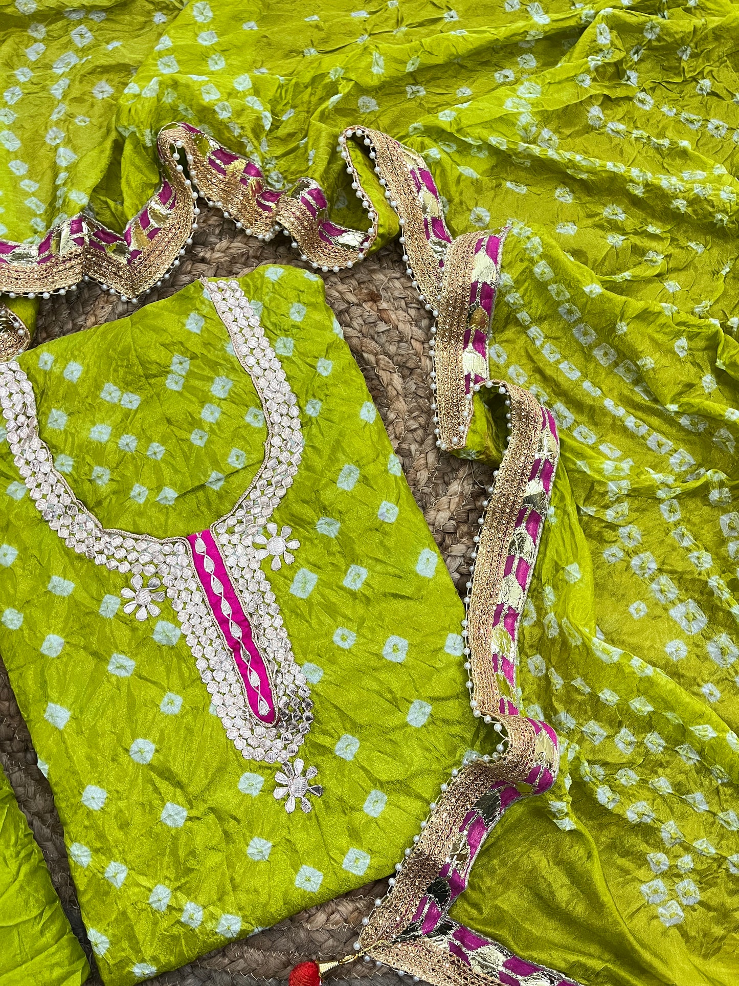 Gota Patti Bandhani Dress Material