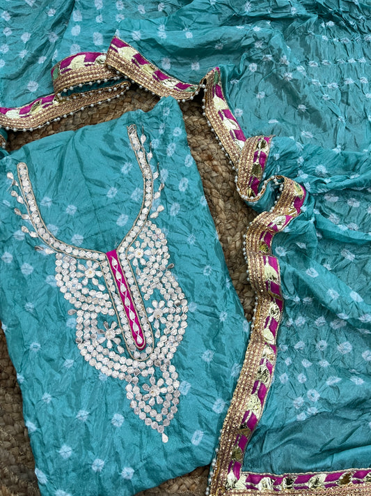 Gota Patti Bandhani Dress Material