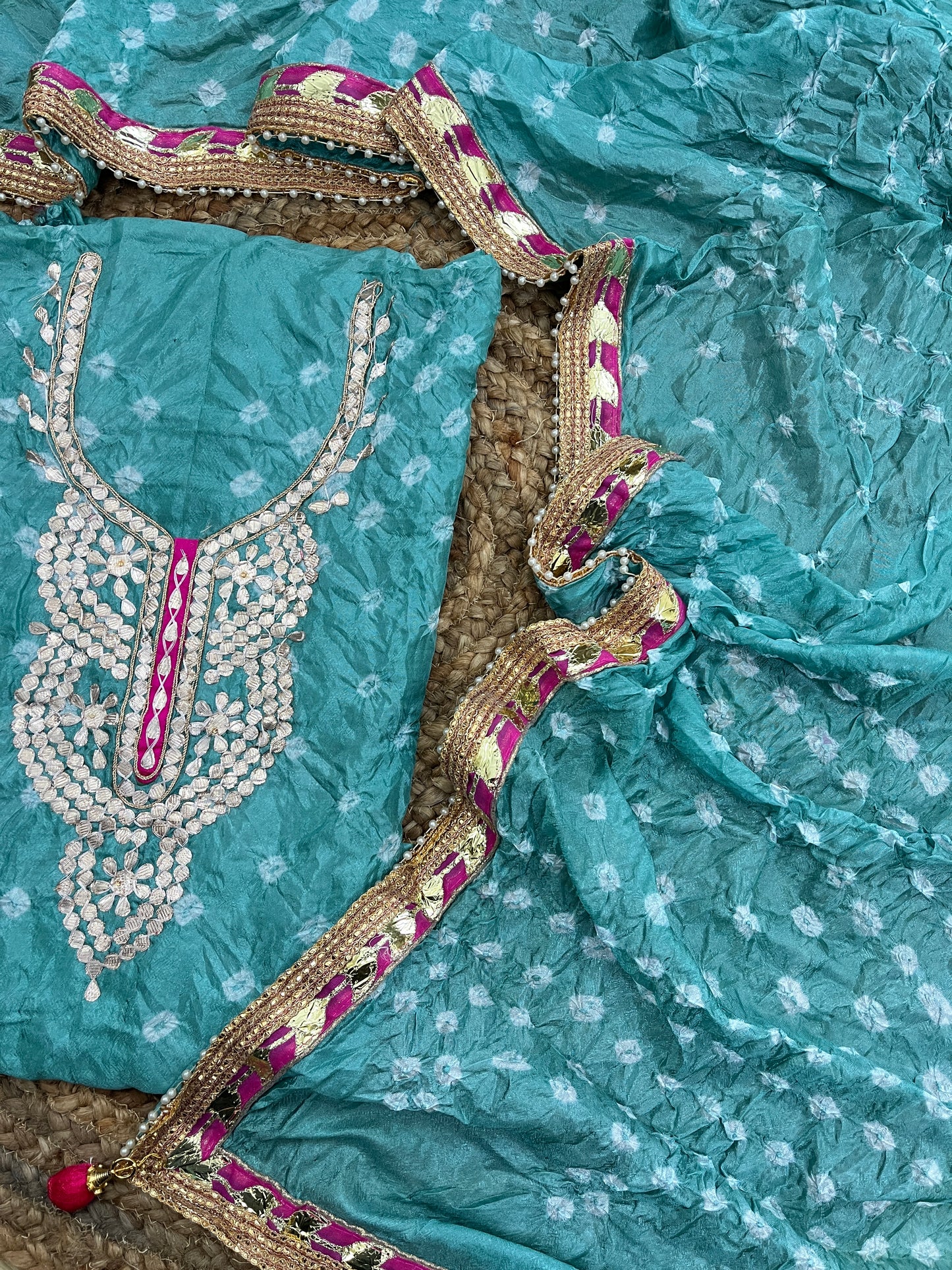 Gota Patti Bandhani Dress Material
