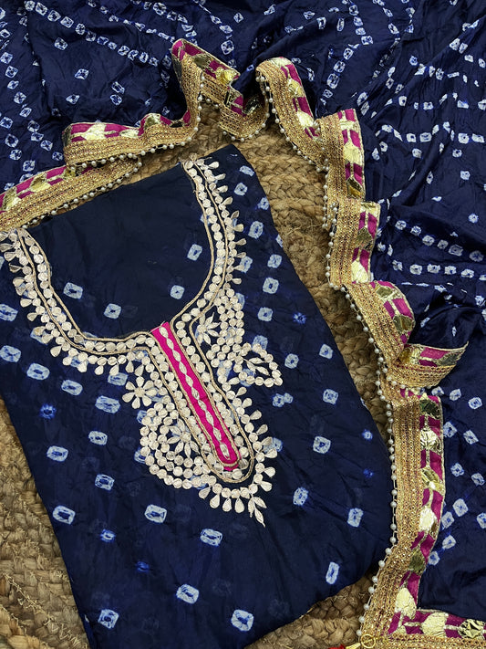 Gota Patti Bandhani Dress Material