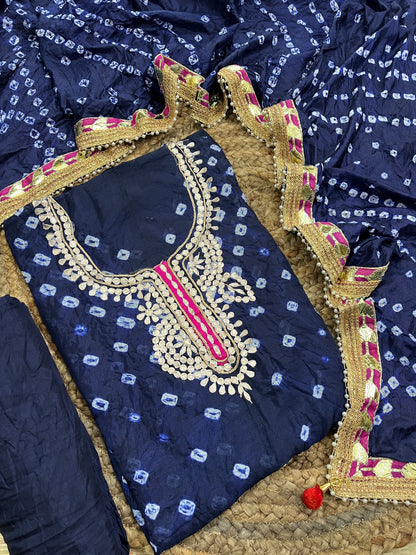 Gota Patti Bandhani Dress Material