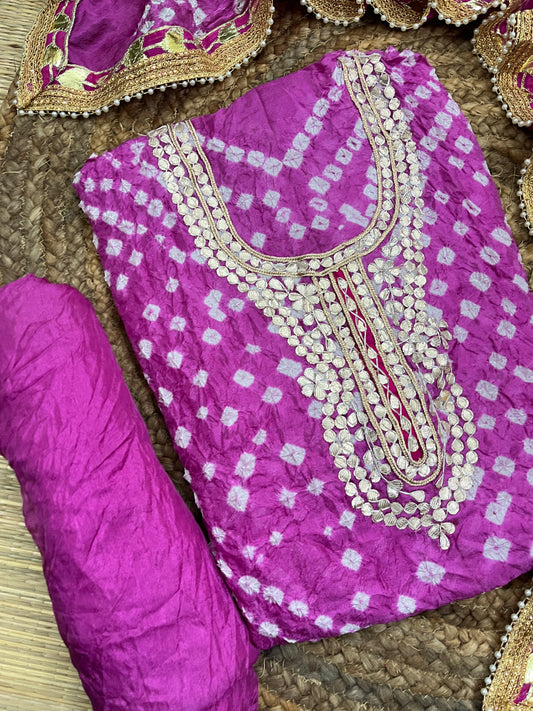 Gota Patti Bandhani Dress Material