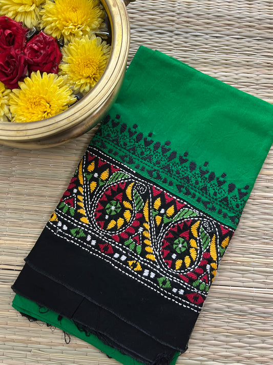 DKABP14 Dual Color Kanthawork Blouse Piece