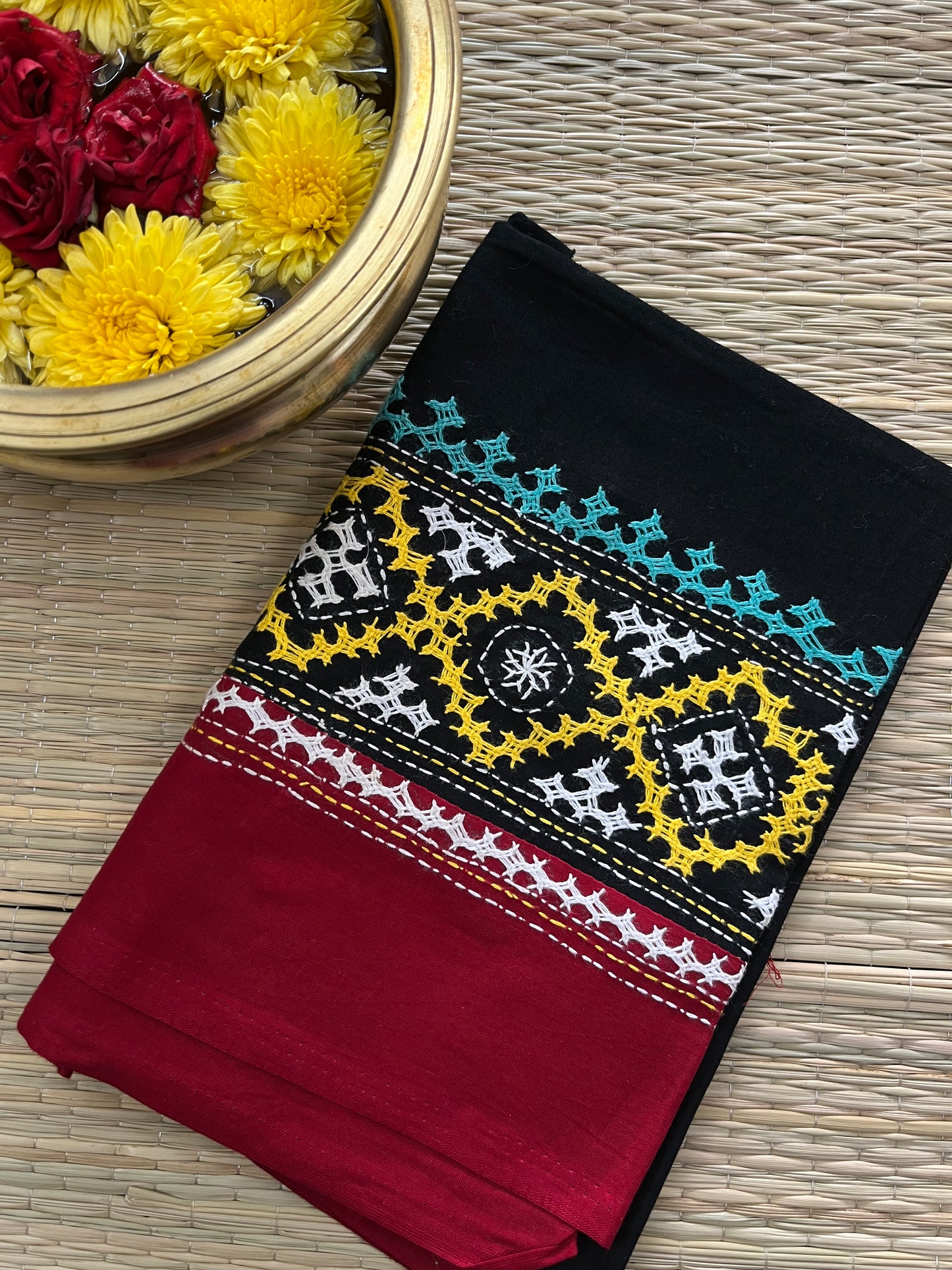 DKUBP2 Dual Color Kutchwork Blouse Piece