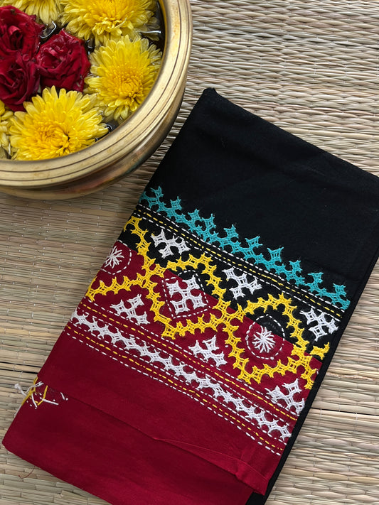 DKUBP9 Dual Color Kutchwork Blouse Piece