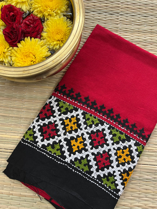 DKUBP13 Dual Color Kutchwork Blouse Piece