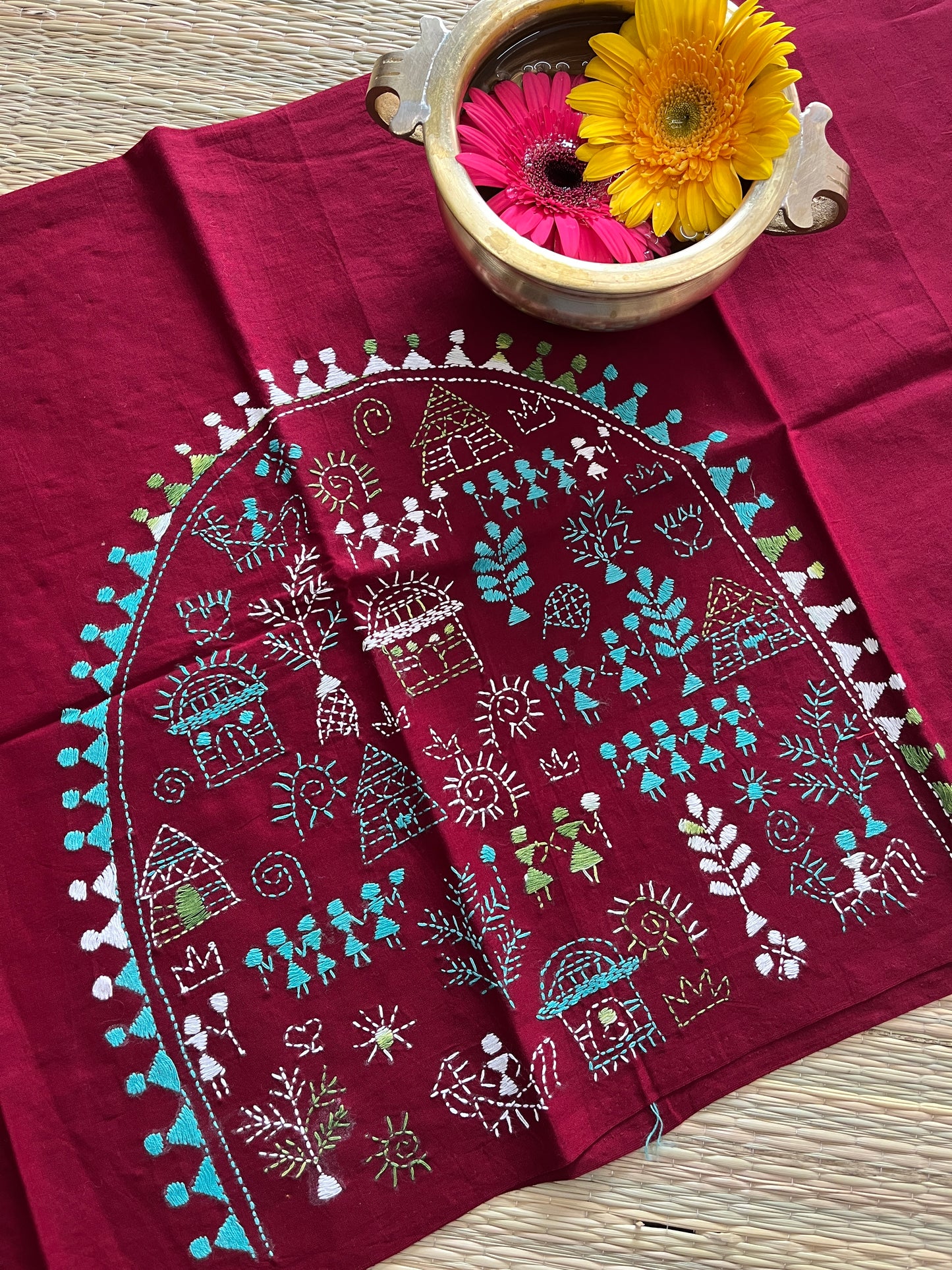 DKBP17 Designer Kanthawork Blouse Piece