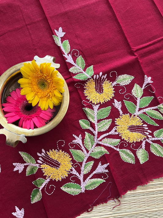 DKUBP34 Designer Kanthawork Blouse Piece