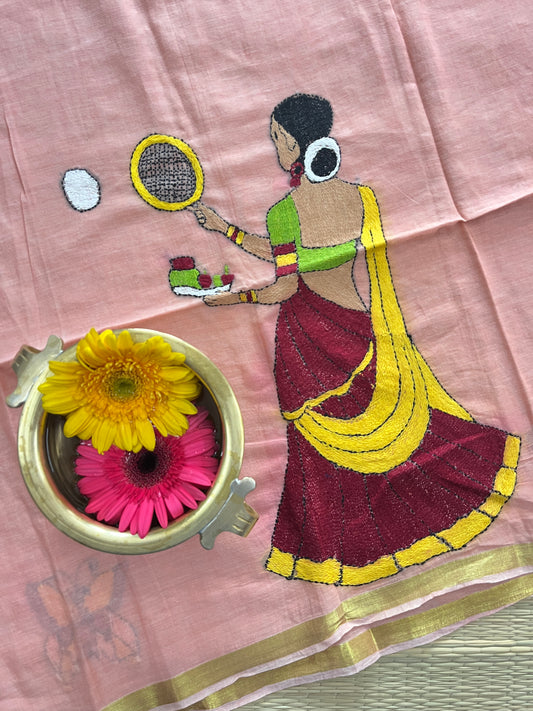 DKBP39 Designer Kanthawork Blouse Piece