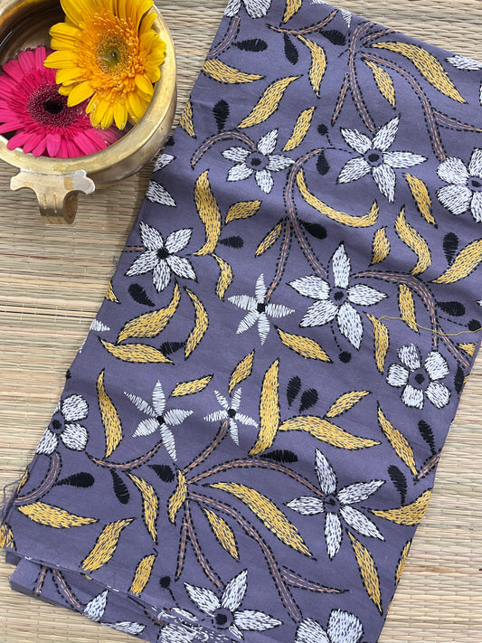 MKBP2 Floral Designer Kanthawork Blouse Piece