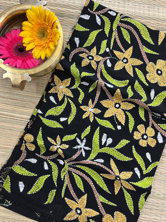 MKBP3 Floral Designer Kanthawork Blouse Piece