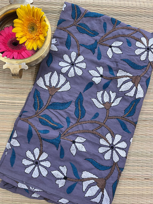 MKBP6 Floral Designer Kanthawork Blouse Piece