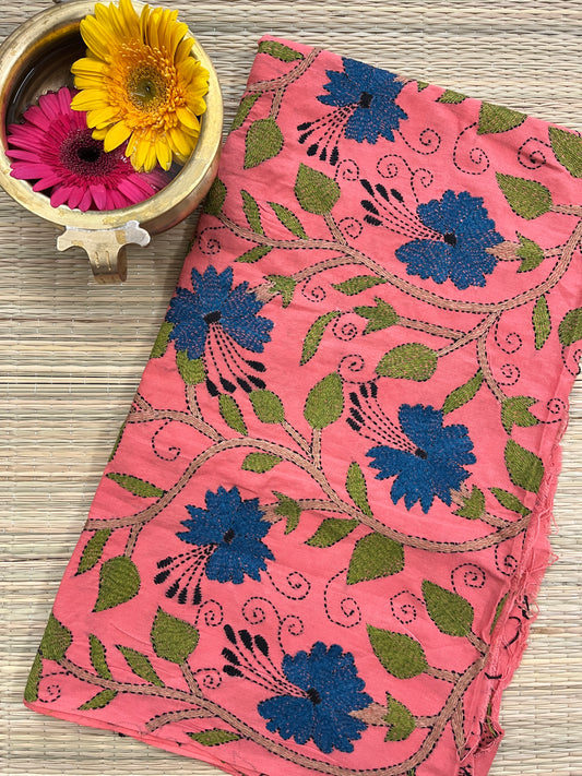 MKBP13 Floral Designer Kanthawork Blouse Piece