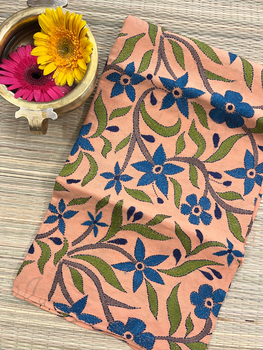 MKBP15 FLoral Designer Kanthawork Blouse Piece