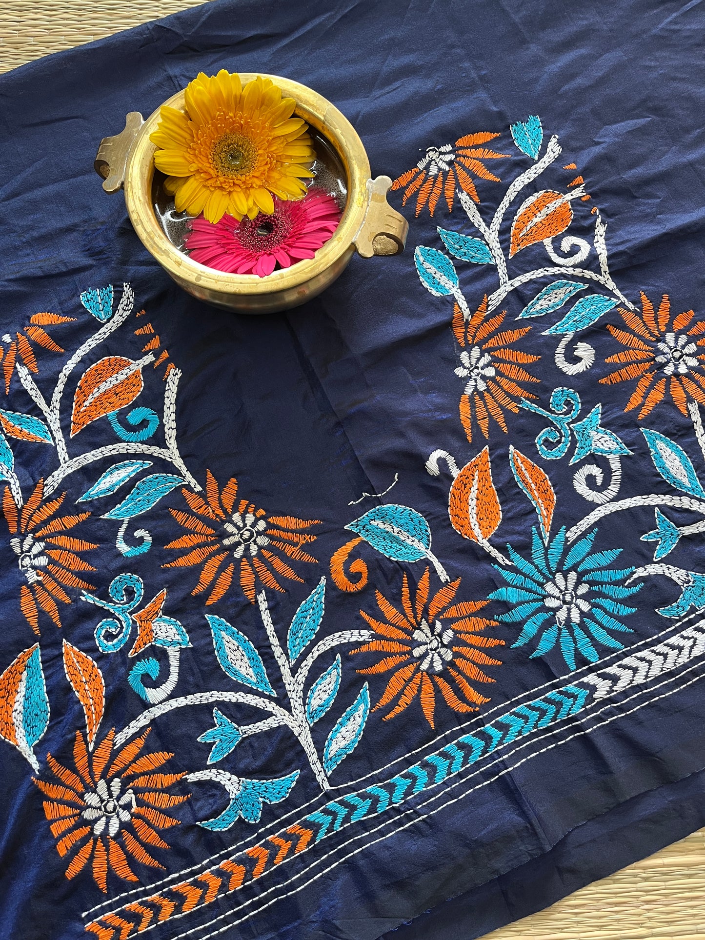 SKABP1 Art Silk Kanthawork Blouse Piece