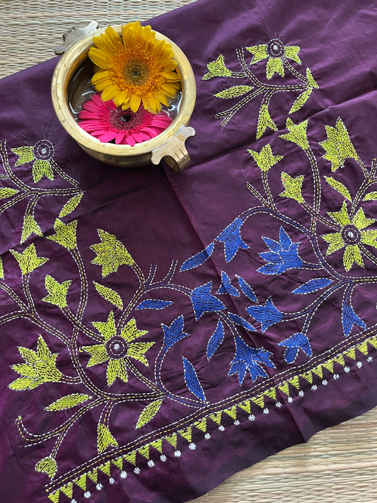 SKABP3 Art Silk Kanthawork Blouse Piece