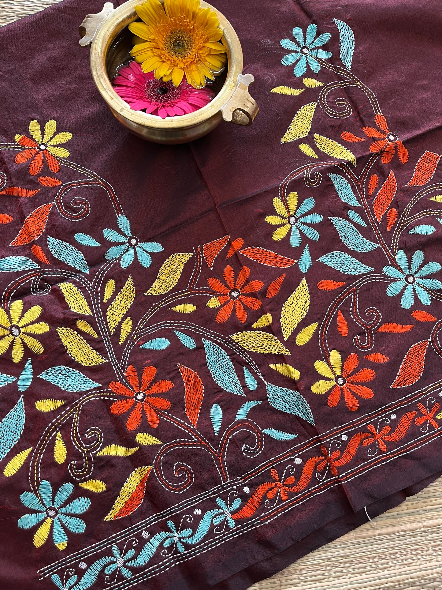 SKABP7 Art Silk Kanthawork Blouse Piece