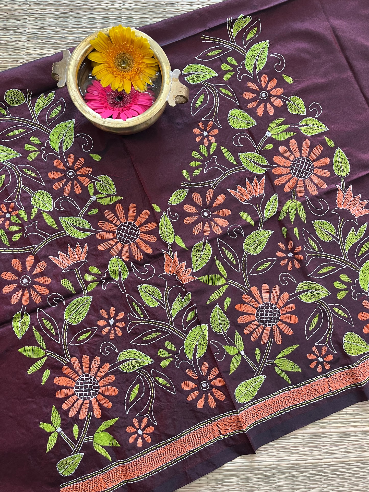 SKABP9 Art Silk Kanthawork Blouse Piece